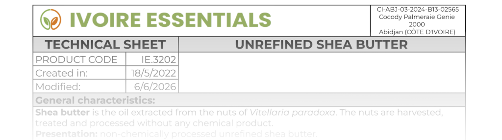 Shea butter supplier: unrefined shea butter from Côte d'Ivoire